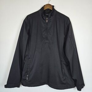 Oobe Men's Large Pullover Black Jacket Quarter Zip Windbreaker